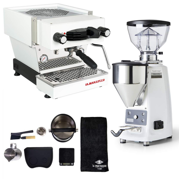 La Marzocco Linea Mini White Home Package with White Grinder WA MPACKW Winning Appliances