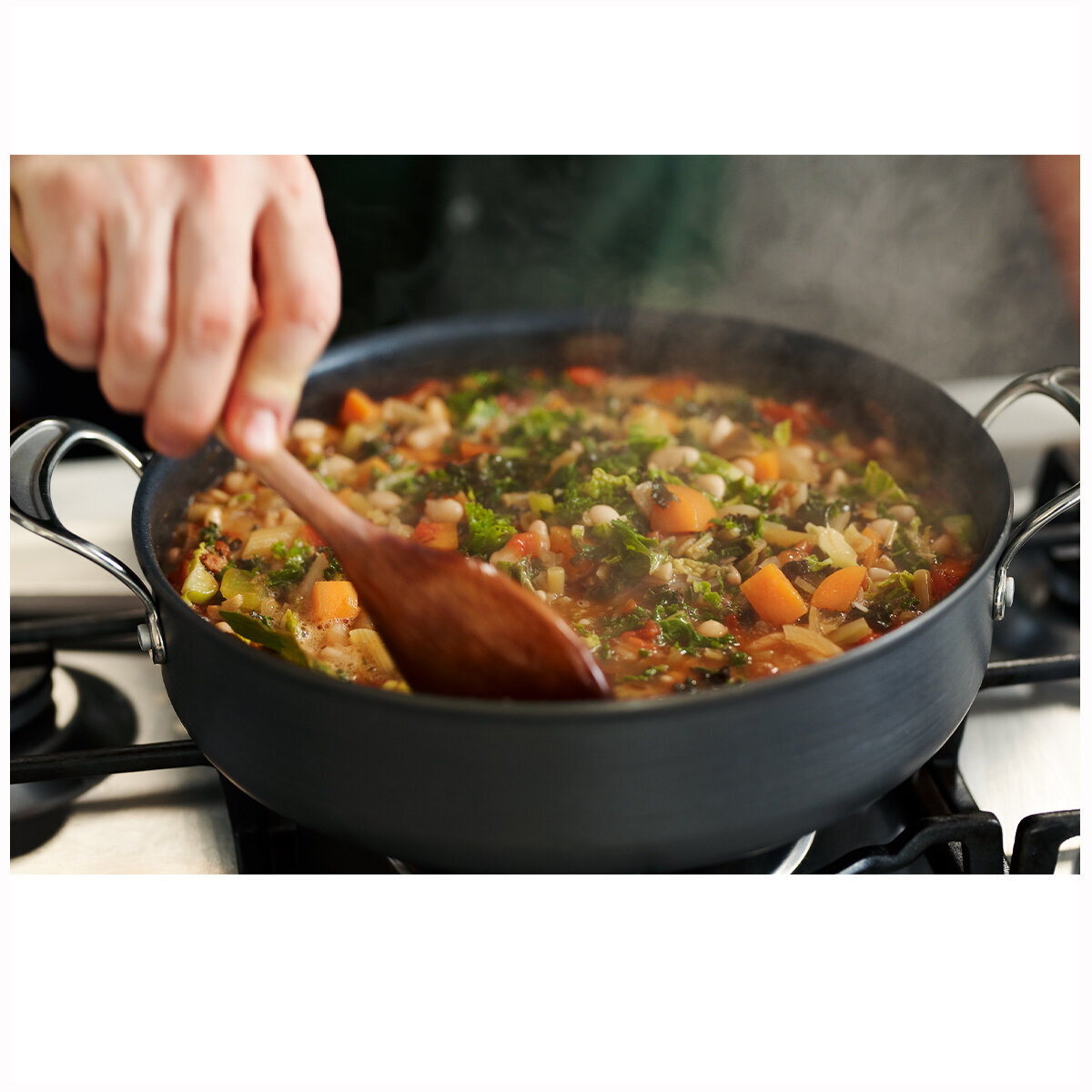 JAMIE OLIVER Cooks Classic Induction Hard Anodised All-In-One Pan