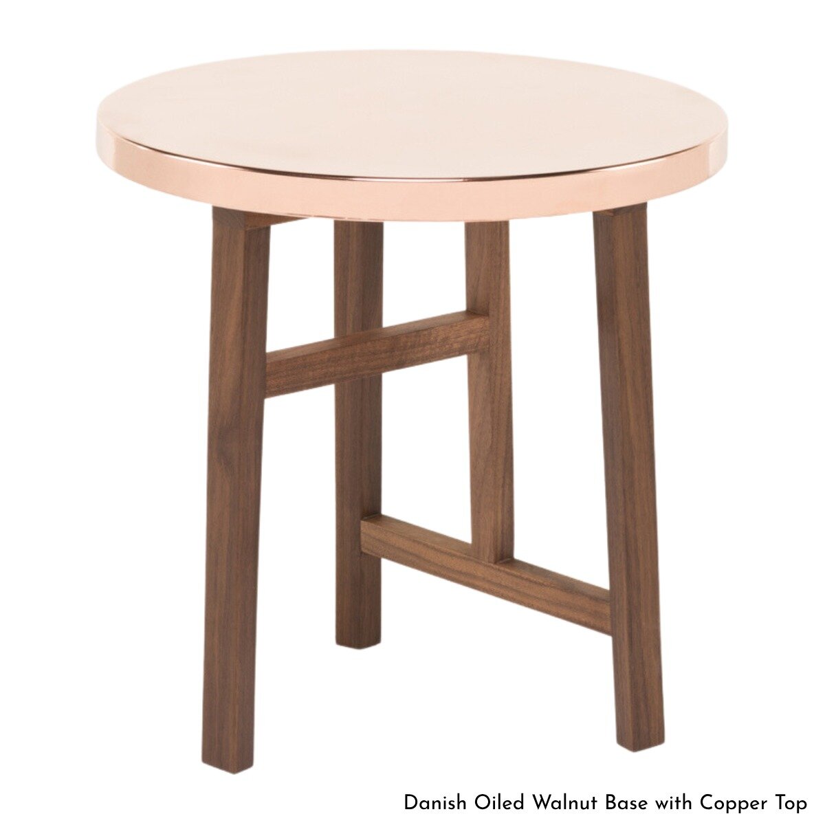 Copper top deals end table