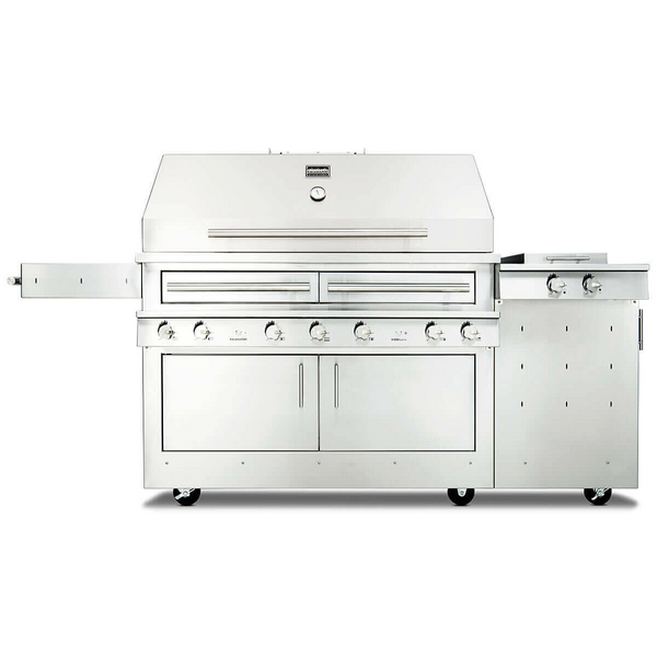 K750 Freestanding Hybrid Fire Grill with Side Burner