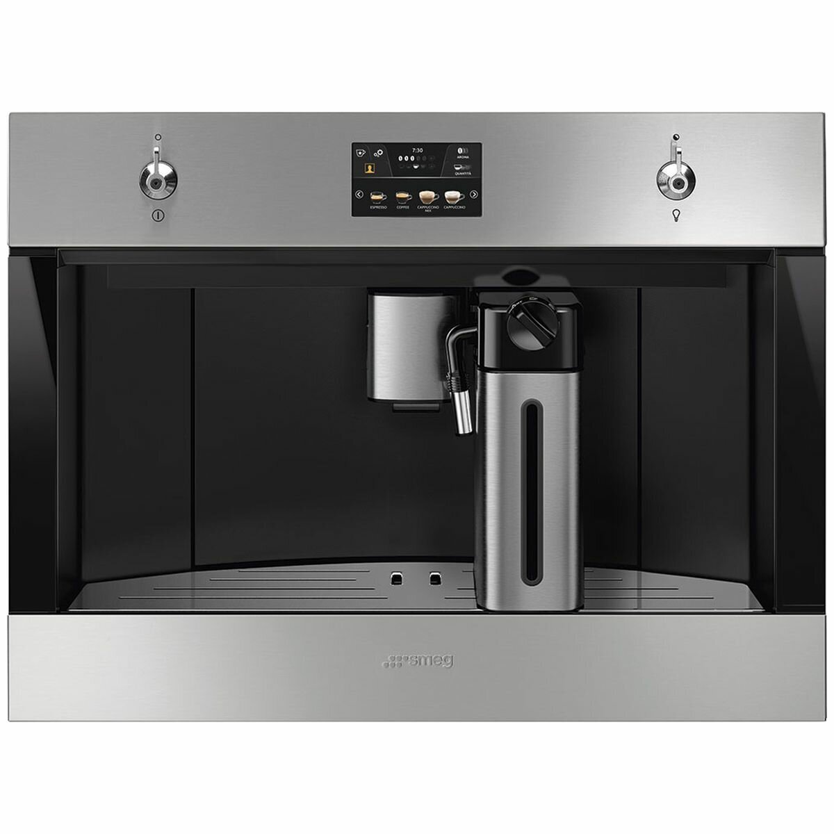 smeg grey coffee machine