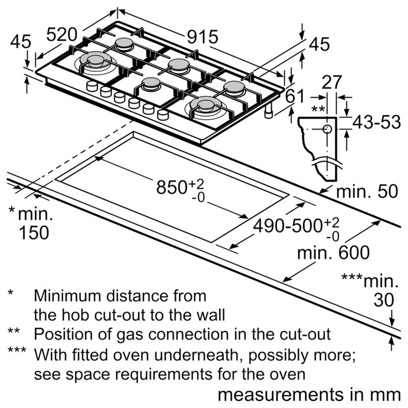 bosch series 8 gas cooktop