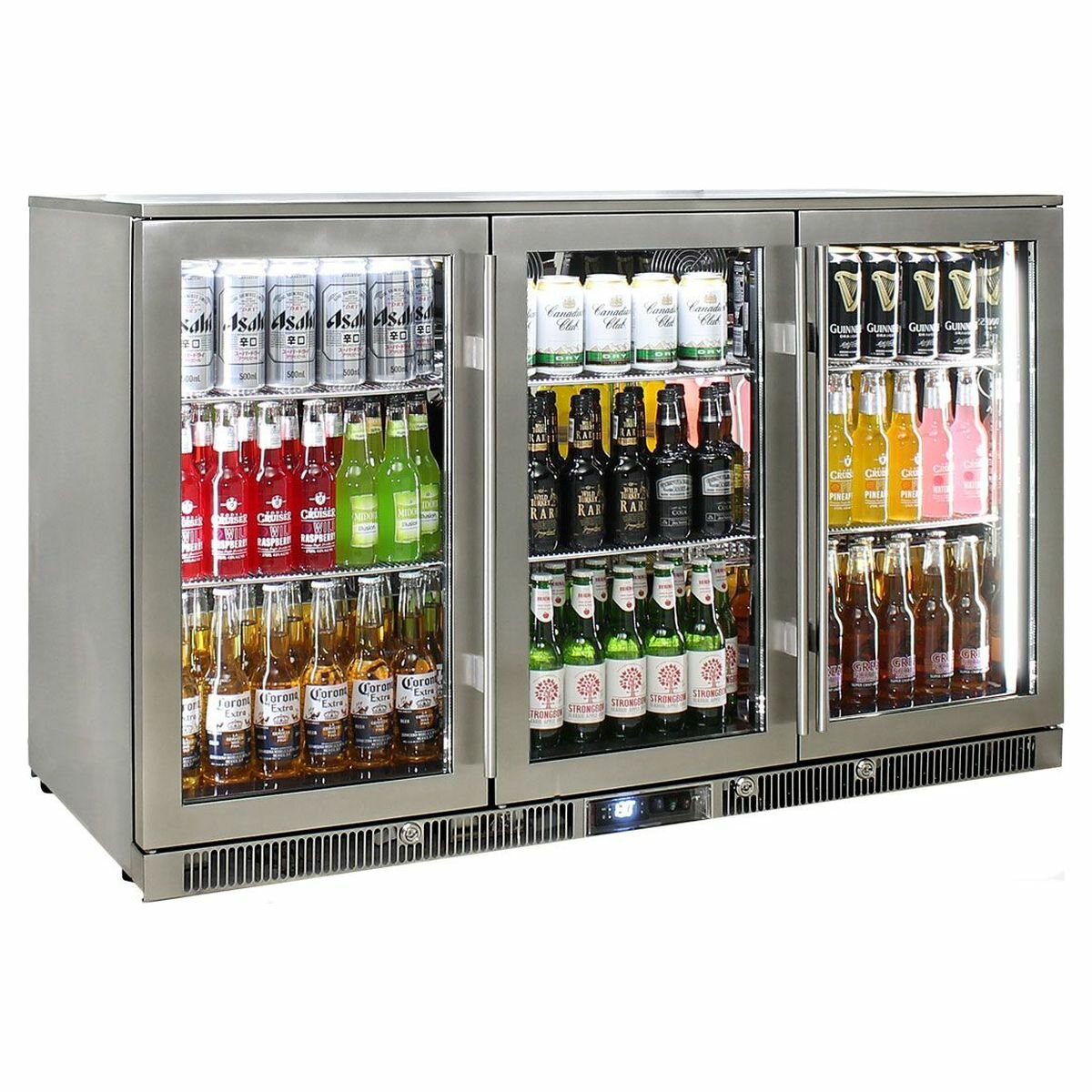 bar with refrigerator door