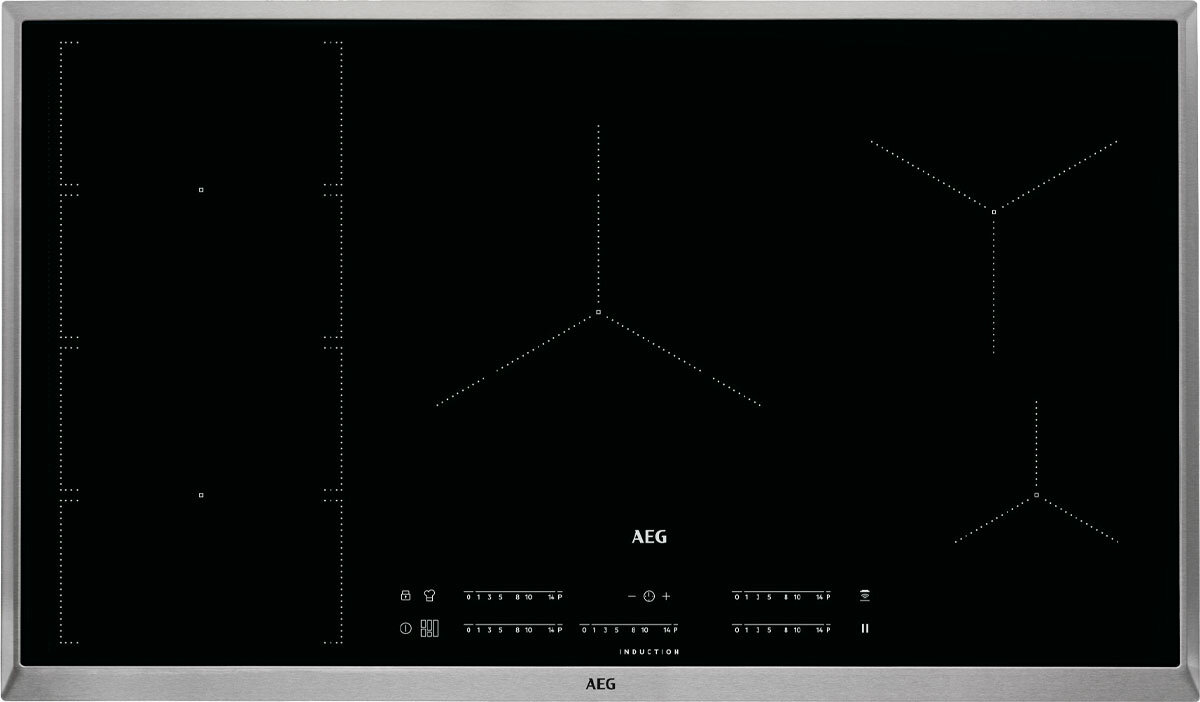 aeg 90cm induction cooktop ike95471xb