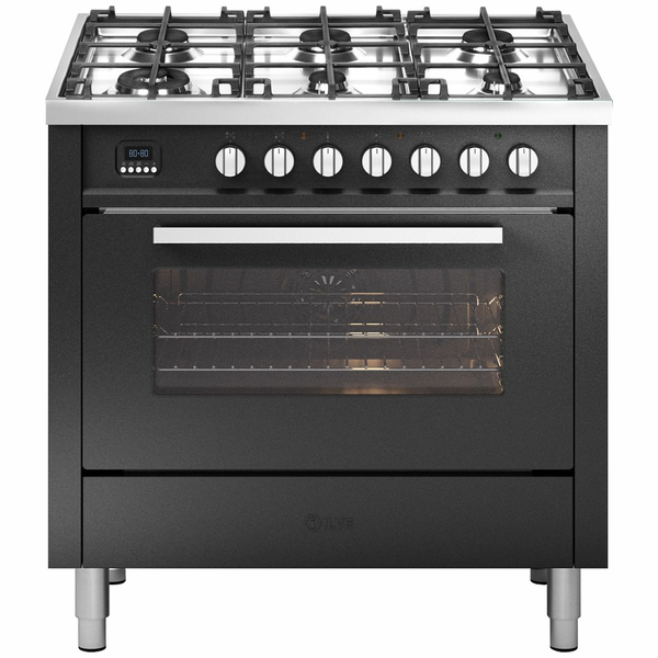 ILVE 90cm Pro-Line Single Electric Oven With Induction Cooktop Graphite ...