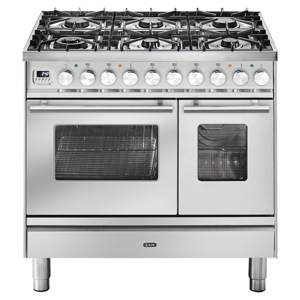 ilve 90cm dual fuel upright cooker