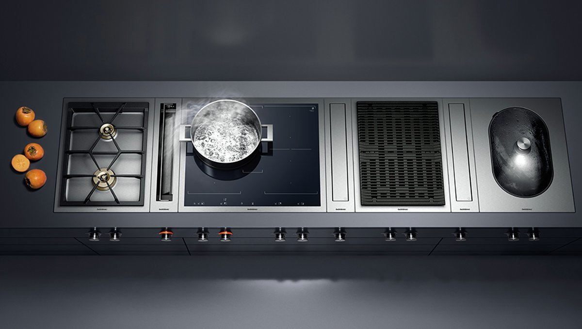 встраиваемая вытяжка в столешницу gaggenau